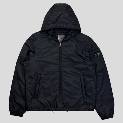 Prada Milano 2016 Nero Black Padded Nylon Windbreaker - S/M
