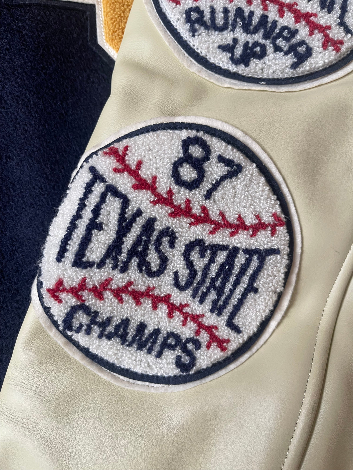 Whitesville 'Texas Baseball' Varsity Jacket - L | Large, Black