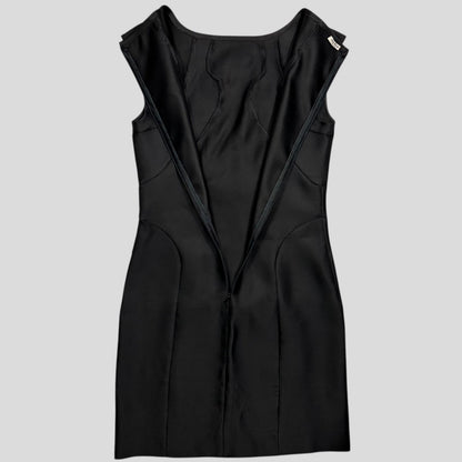Miu Miu 2008 Silk Technical Panelled Sporty Dress - IT38 (UK8) | Small, Black