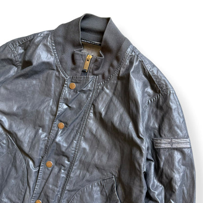 SS2008 Stone Island Denims Waxed Bomber Jacket (M) | Default Title, Metallic Silver