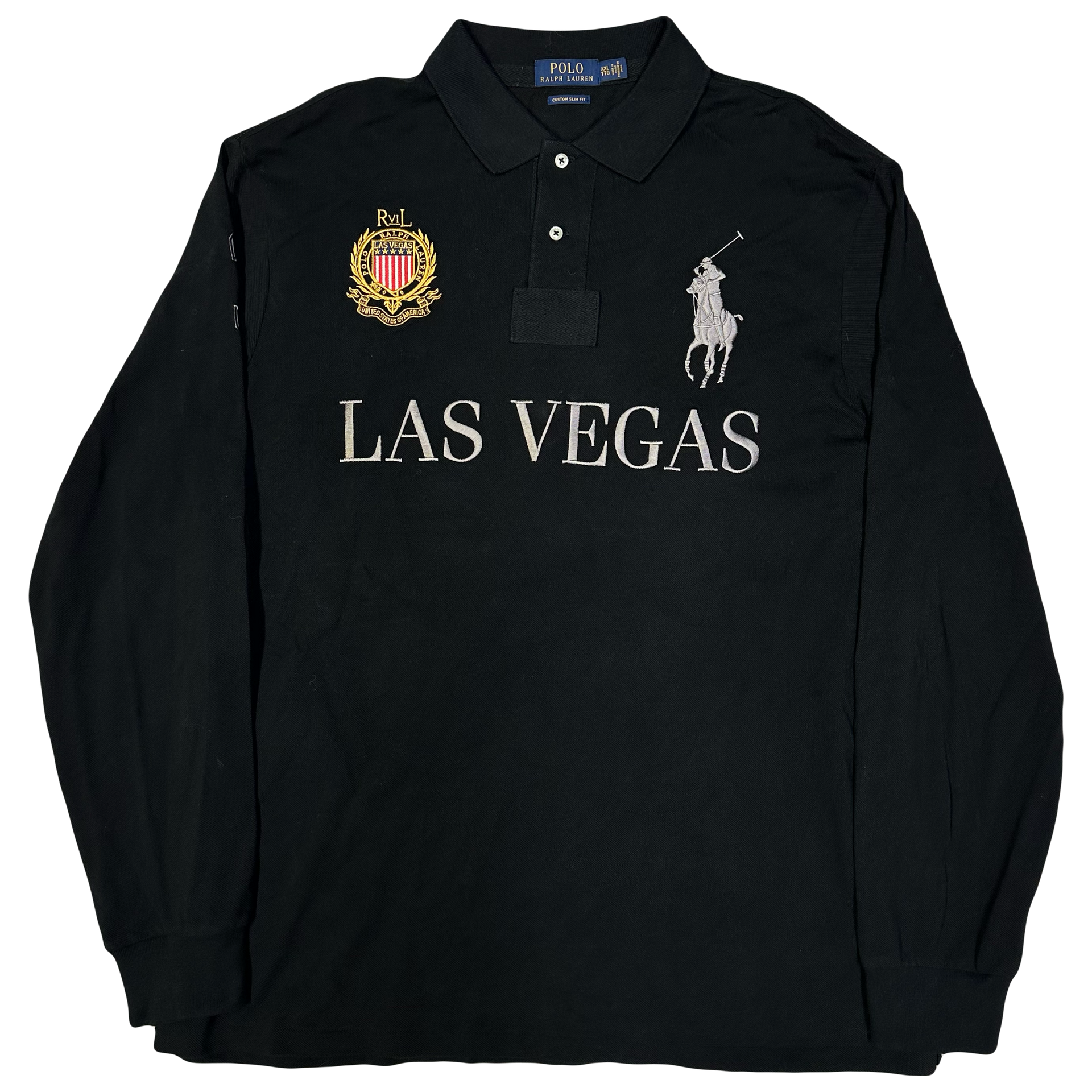 Ralph Lauren Las Vegas Longsleeve Polo In Black (XXL) – Known Source