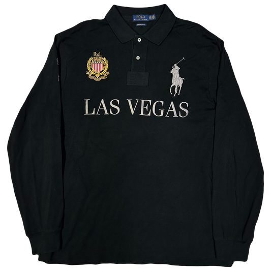 Ralph Lauren Las Vegas Longsleeve Polo In Black ( XXL )