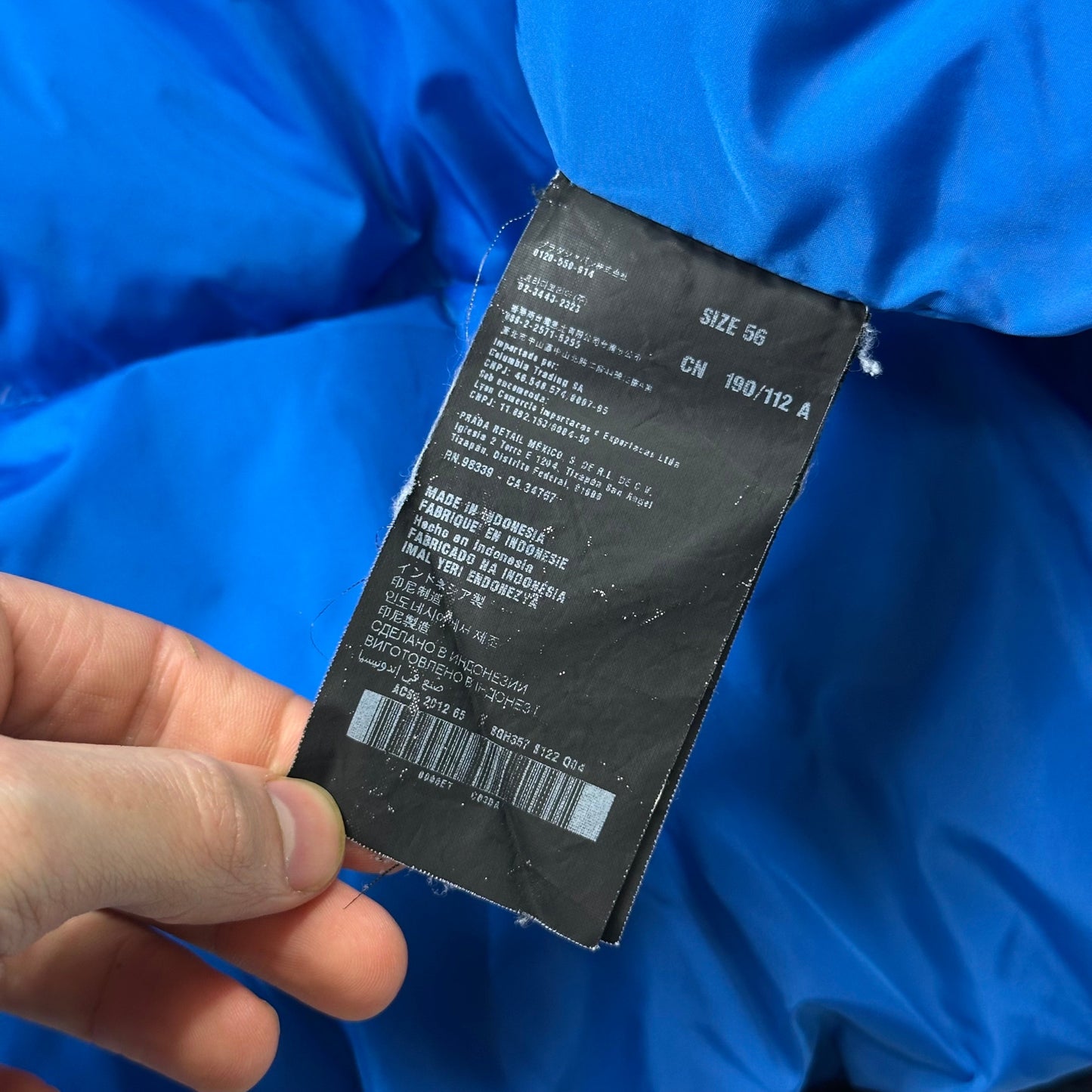 Prada 2012 Plaque Logo Bi-colour Nylon Goose Down Puffer Jacket - IT56 (L/XL)