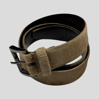 Prada 2000’s Ponyhair Fur Leather Belt