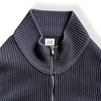 FW2006 CP Company 2in1 Knitted Jumper (L) | Large, Navy