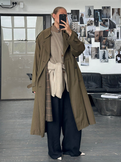 London Fog 1980s High Neck Belted Trench Coat - XXL