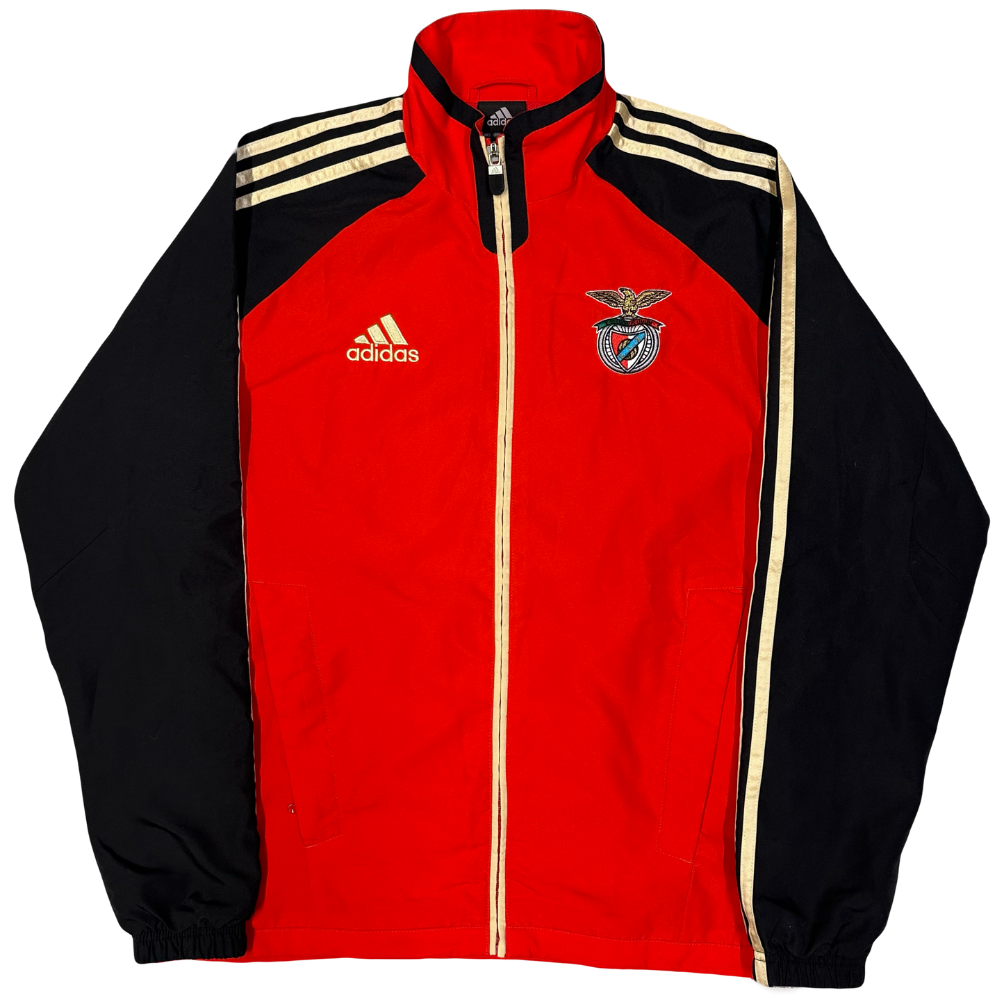 Adidas 2009/10 Benfica Tracksuit In Red & Black ( S )