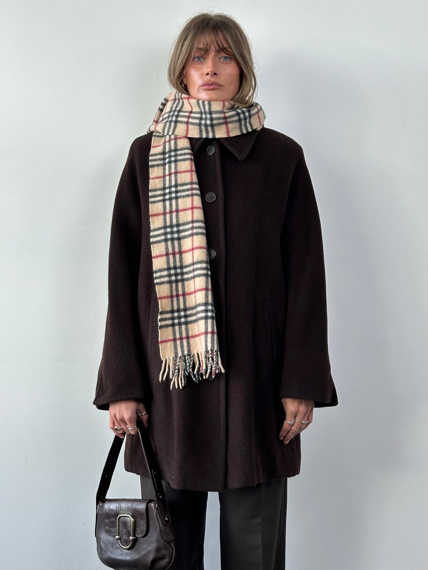 Burberry Wool Cashmere Nova Check Scarf