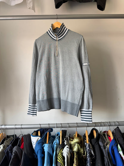 SS2008 Stone Island Denims Striped 1/4 Zip (L) | Large, Multicoloured