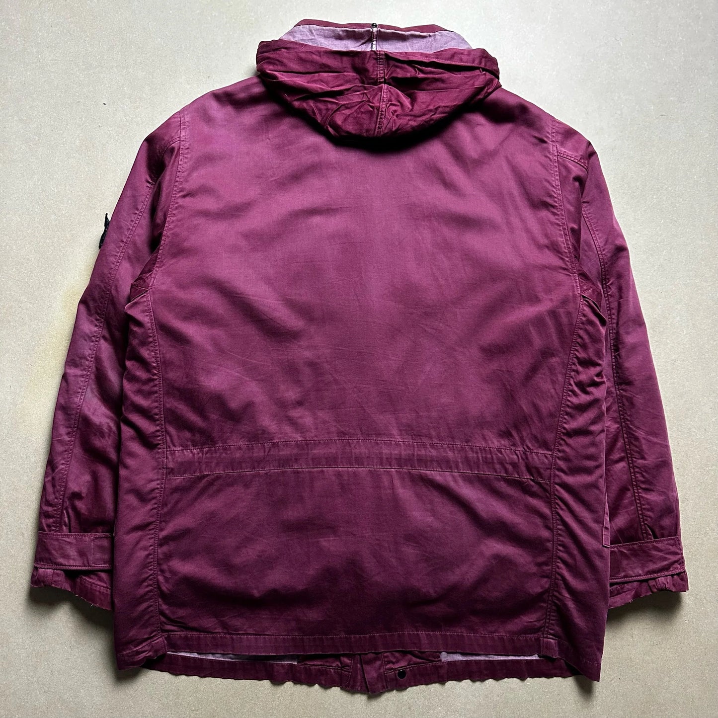 A/W 2001 Burgundy Raso Gommato Dual Layer parka