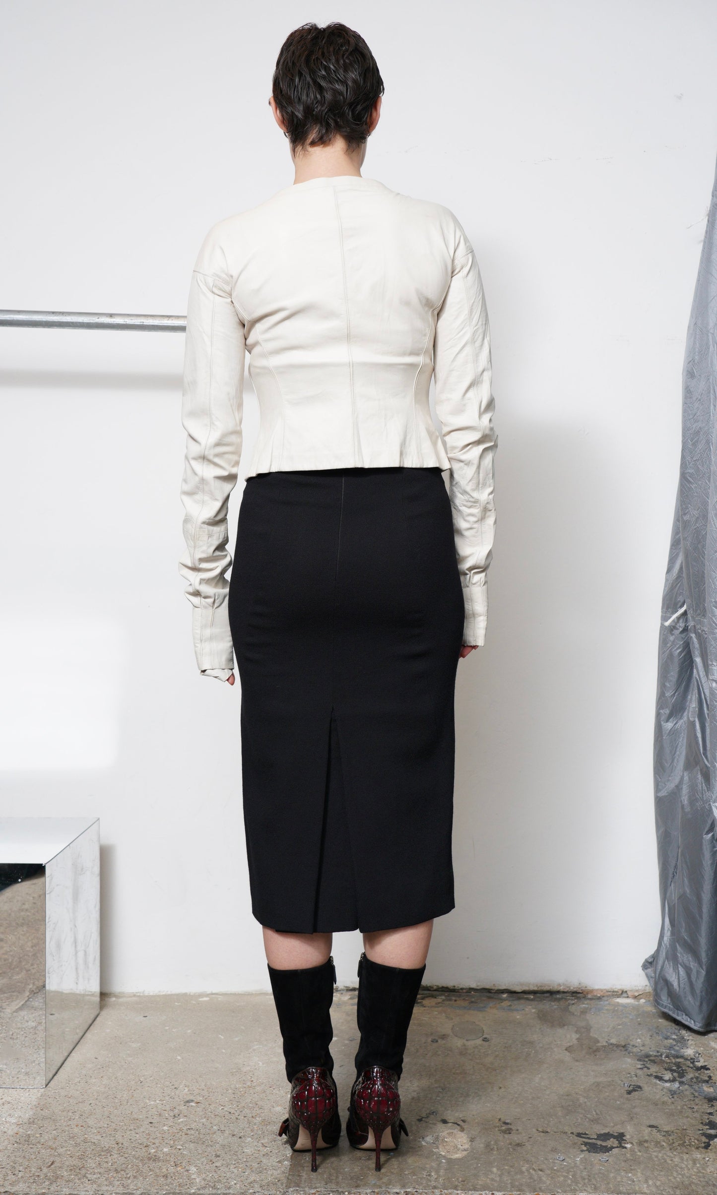 Gucci Cropped Leather Jacket