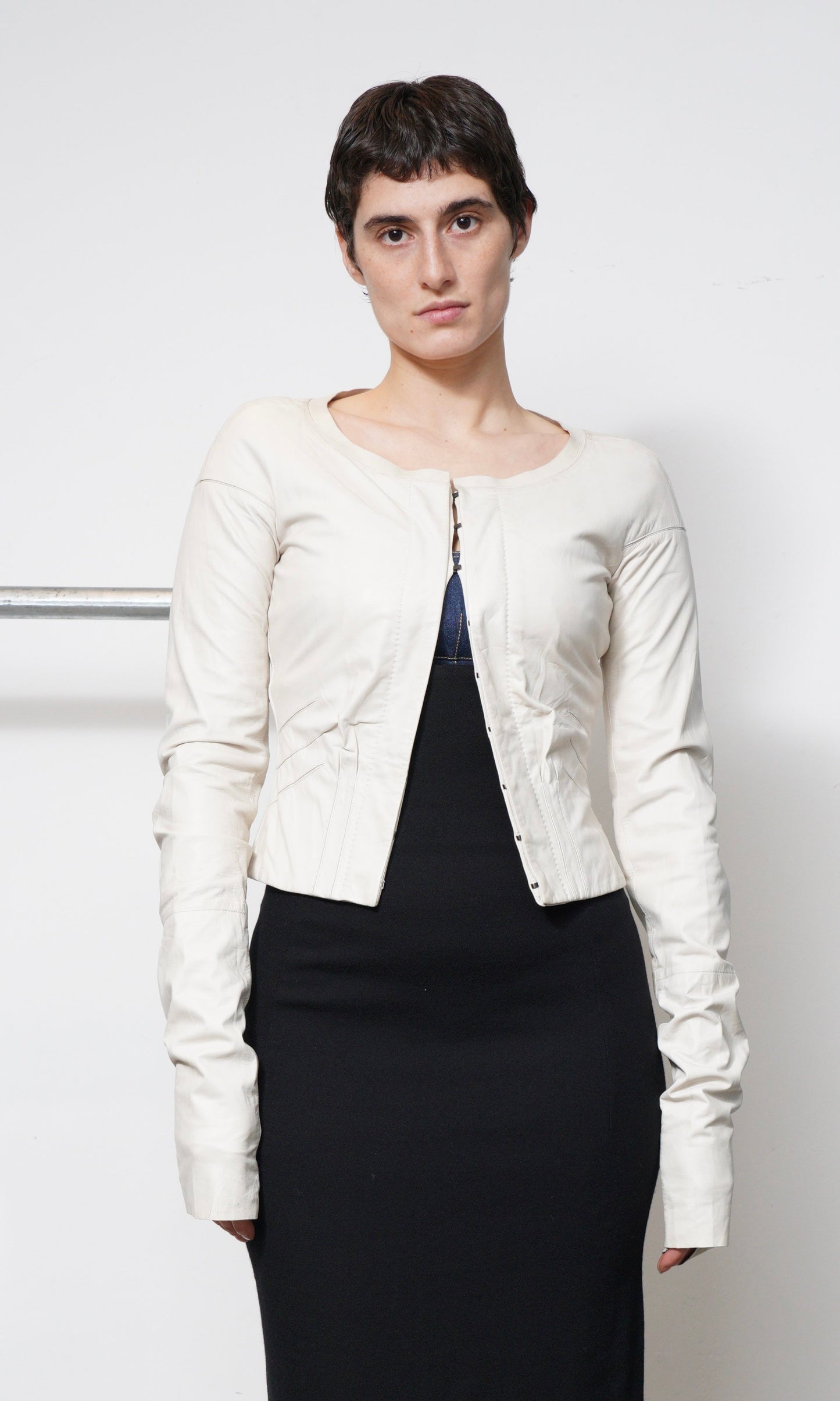 Gucci Cropped Leather Jacket