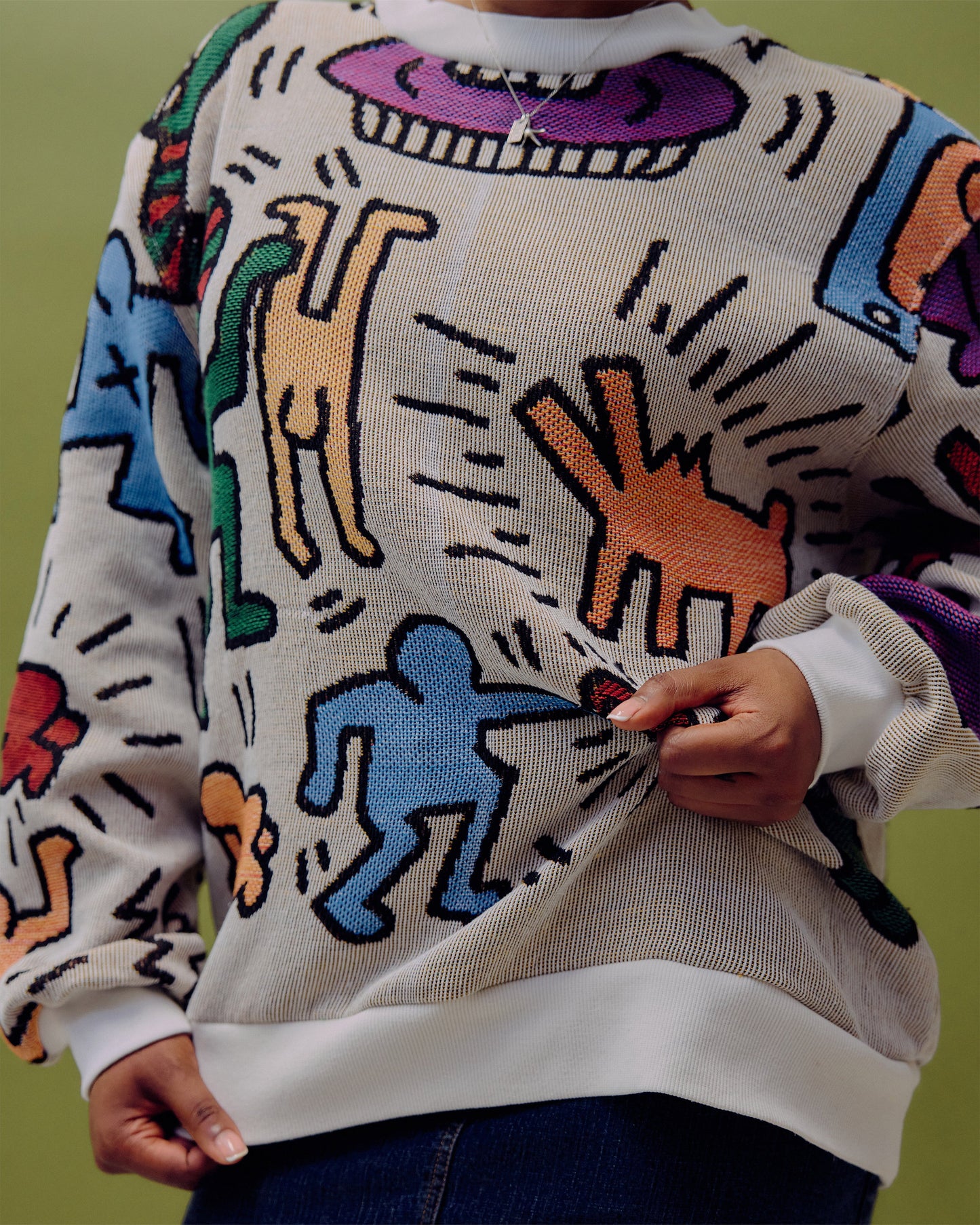 VT Rework : Keith Haring Tapestry Sweater