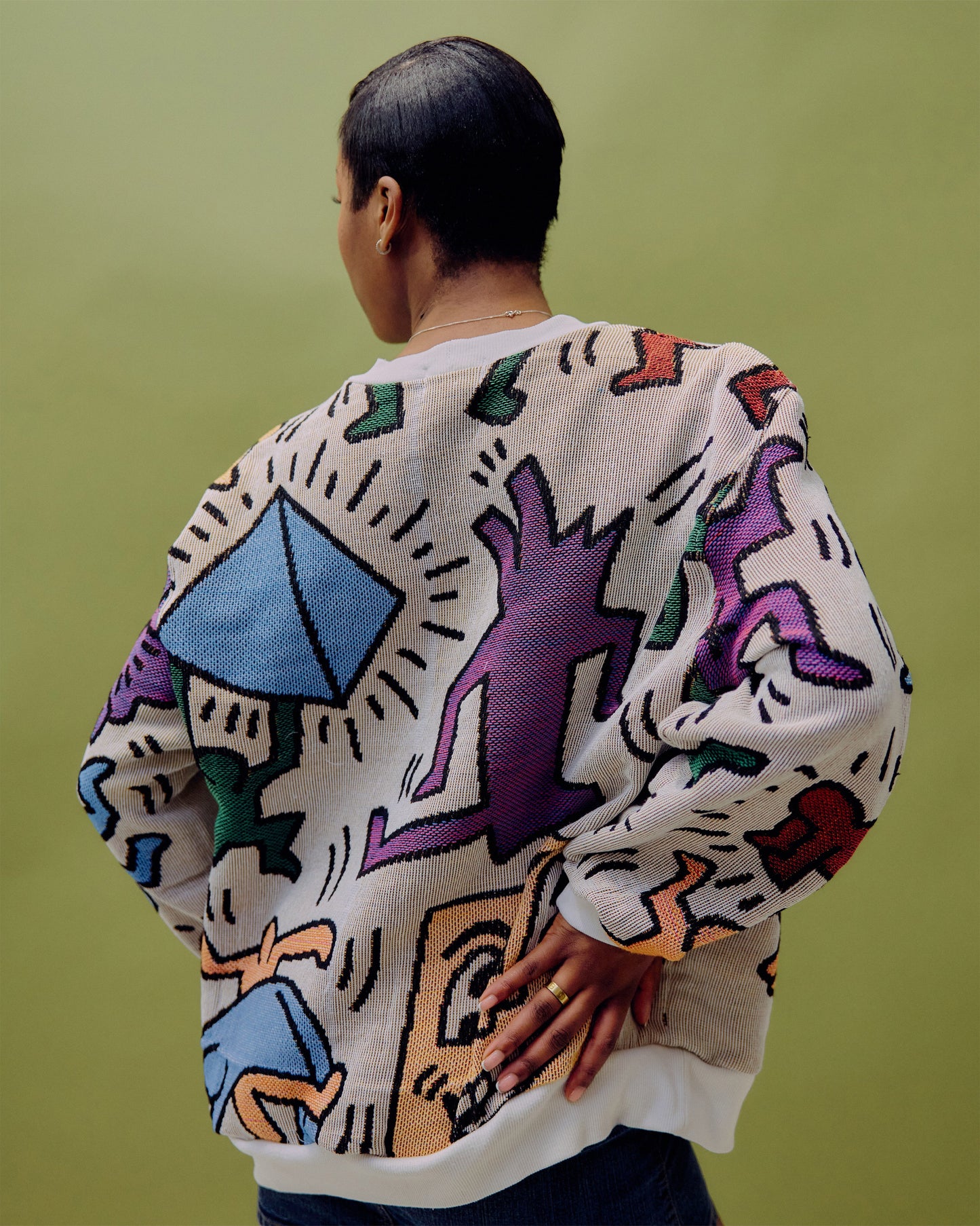 VT Rework : Keith Haring Tapestry Sweater