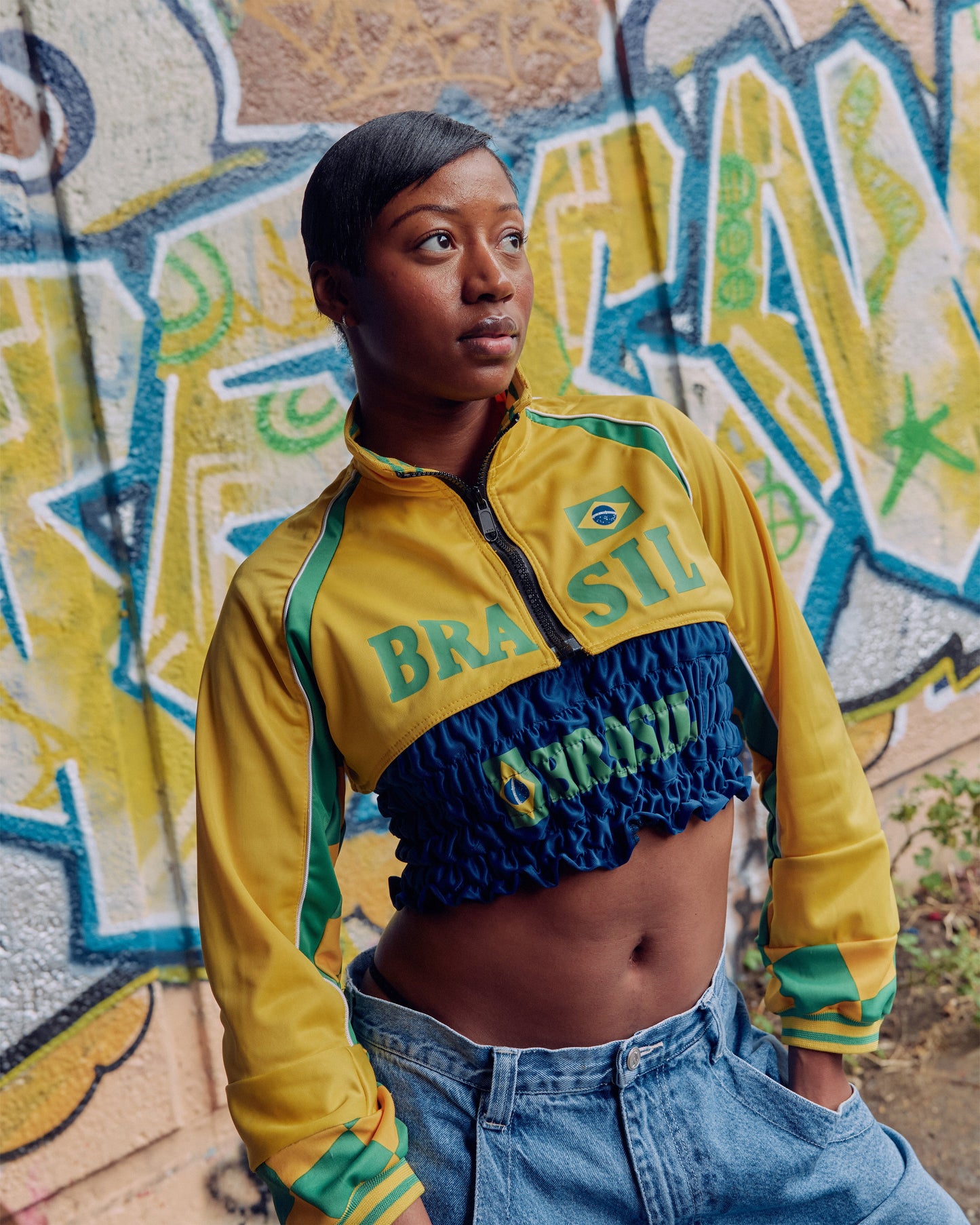 VT Rework : Brazil Cropped Track Jacket