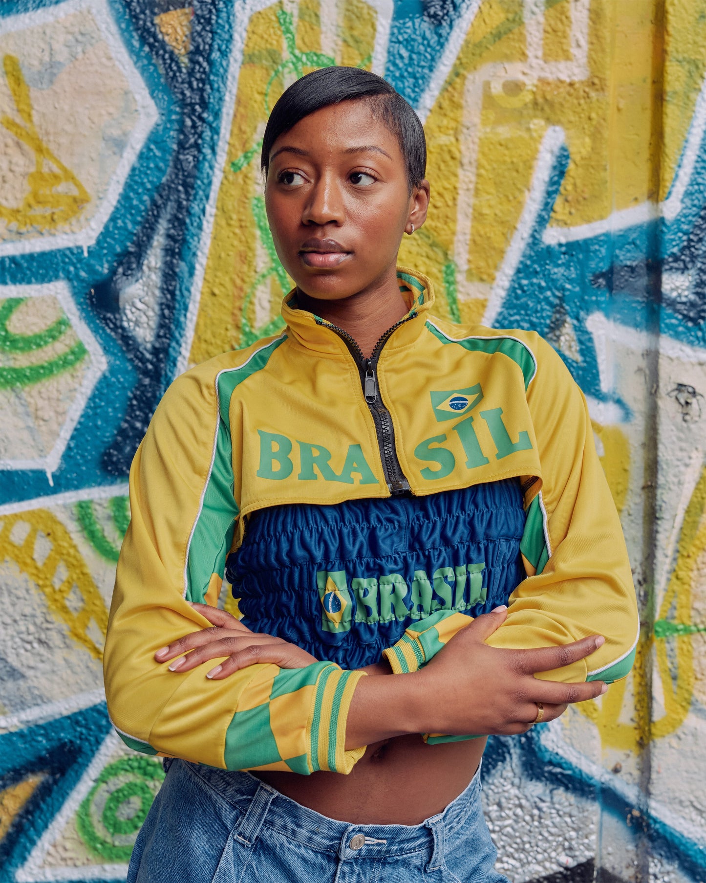 VT Rework : Brazil Cropped Track Jacket