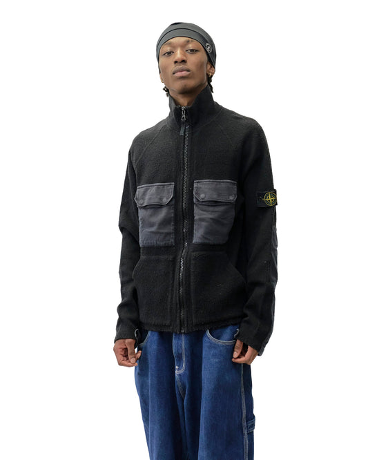 Stone Island Black Two Pocket Knit Zip Up