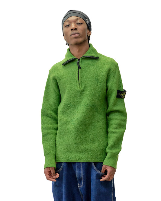 Stone Island Autumn / Winter 2000 Green Wool 1/4 Zip Sweater