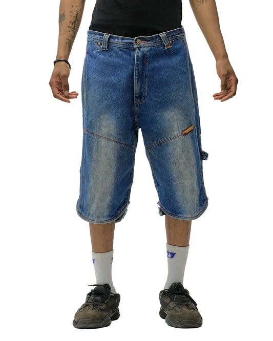 Akademiks Orange Stitch Jorts