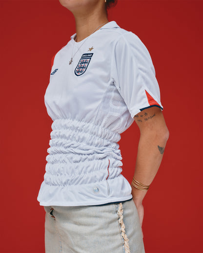 VT Rework : England x Umbro Half Shirred Top
