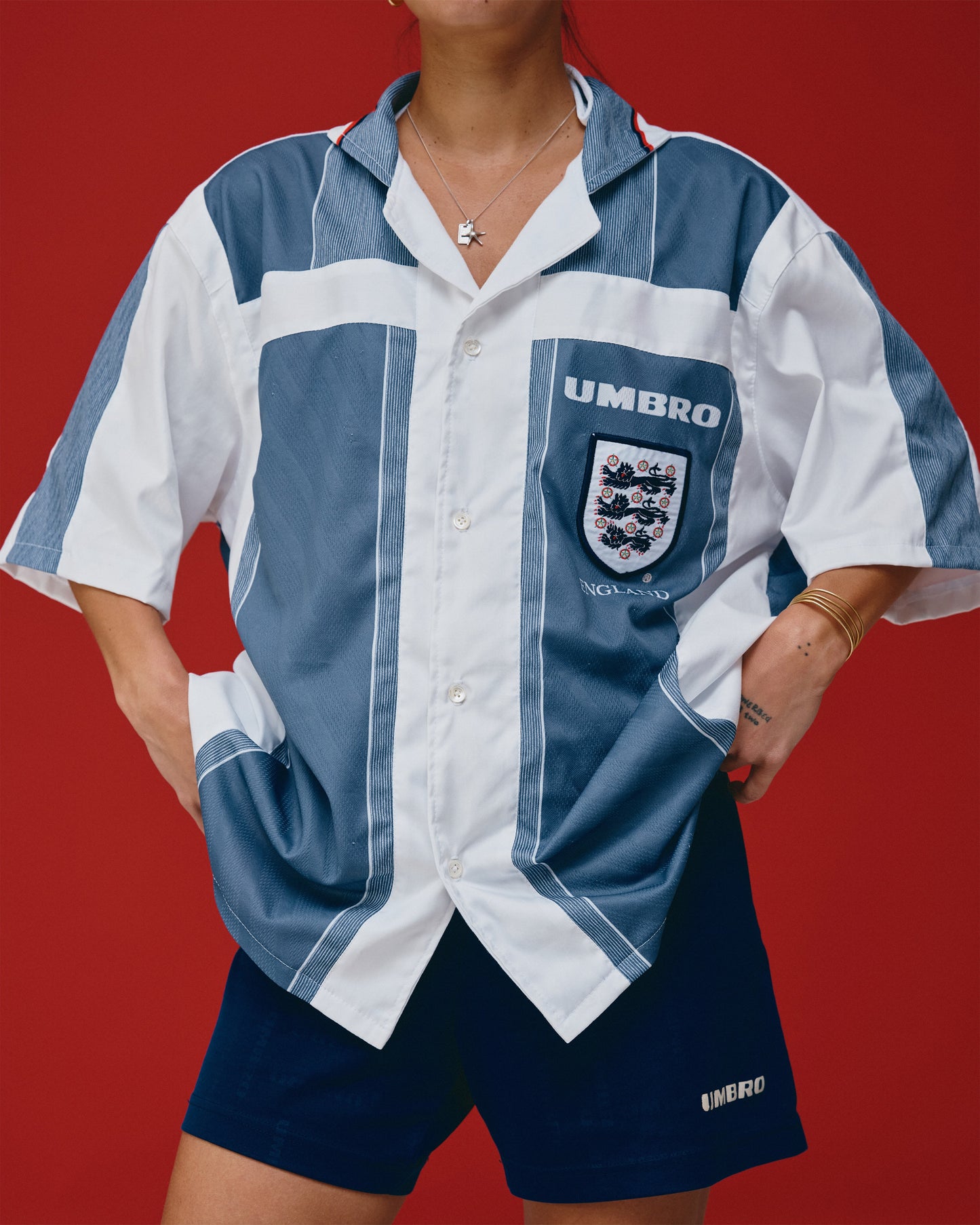 VT Rework: England x Umbro Reworked Euro's Collection Button Down Shirt