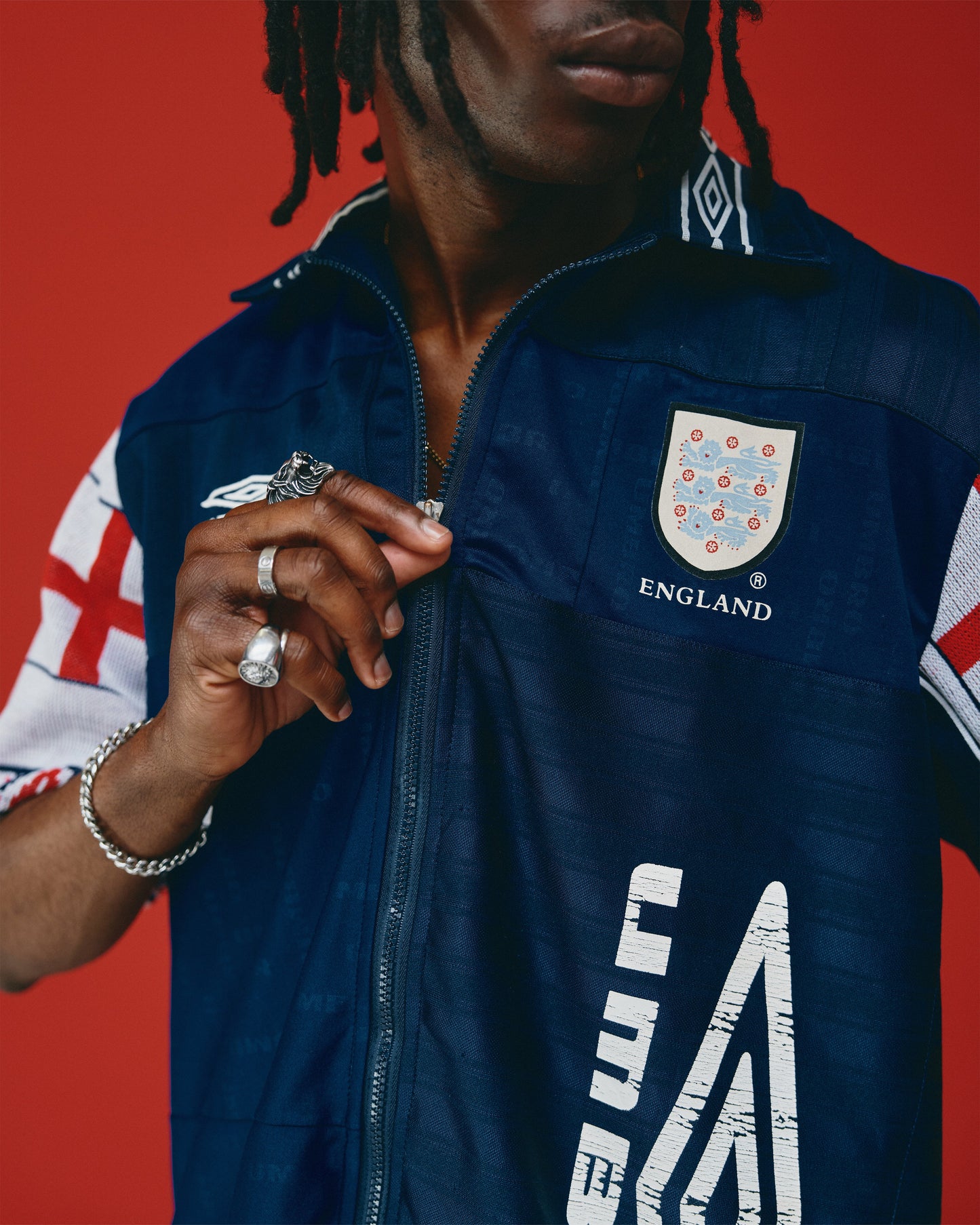 VT Rework : England x Umbro Scarf Zip Up Shirt