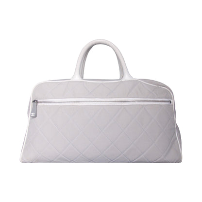 Chanel Sport Spellout Quilted Grey Bowling Bag | O/S, Multicoloured