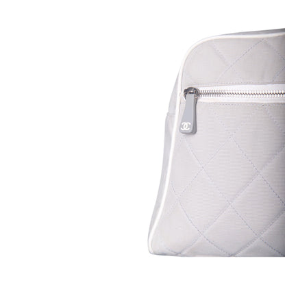 Chanel Sport Spellout Quilted Grey Bowling Bag | O/S, Multicoloured