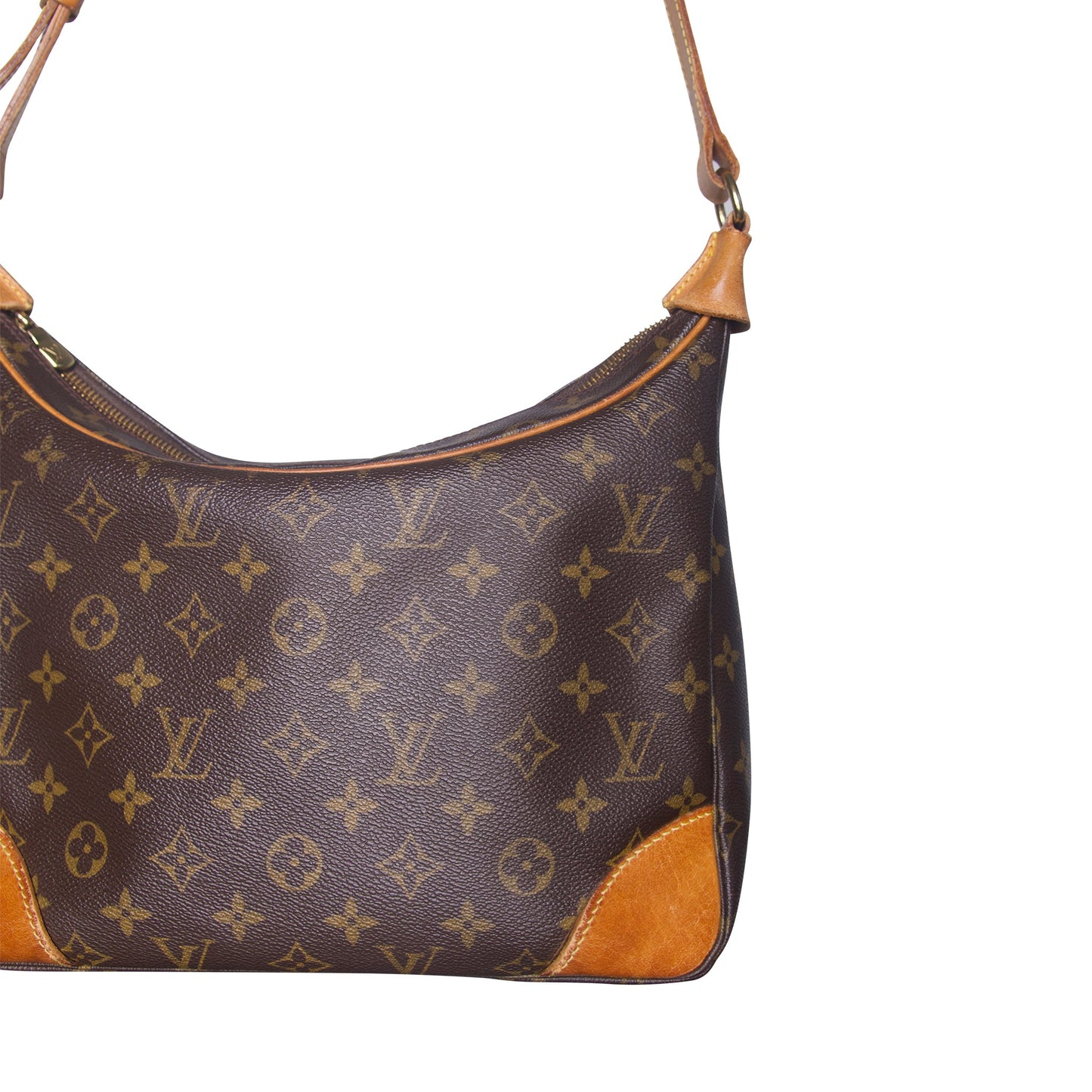 Louis Vuitton Boulogne Monogram Vanchetta Leather Handbag | O/S, Tan