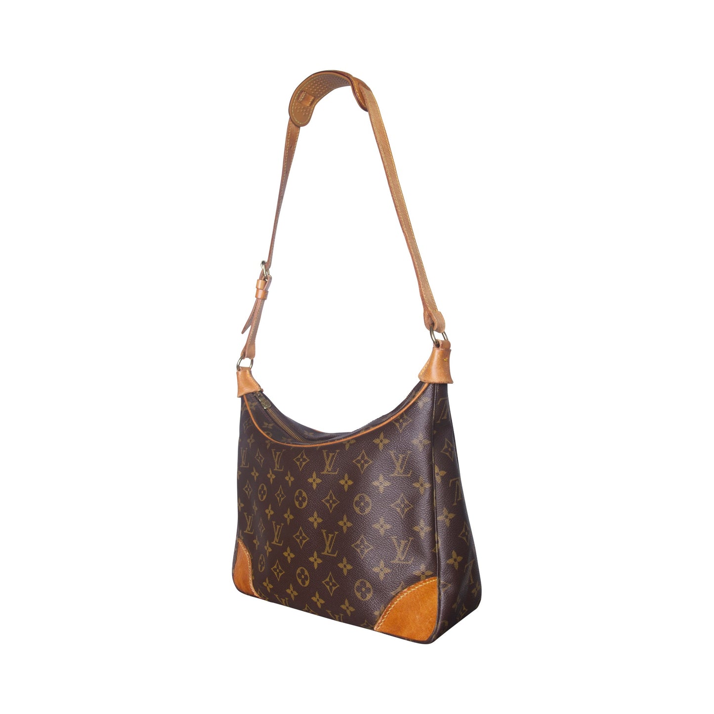 Louis Vuitton Boulogne Monogram Vanchetta Leather Handbag | O/S, Tan