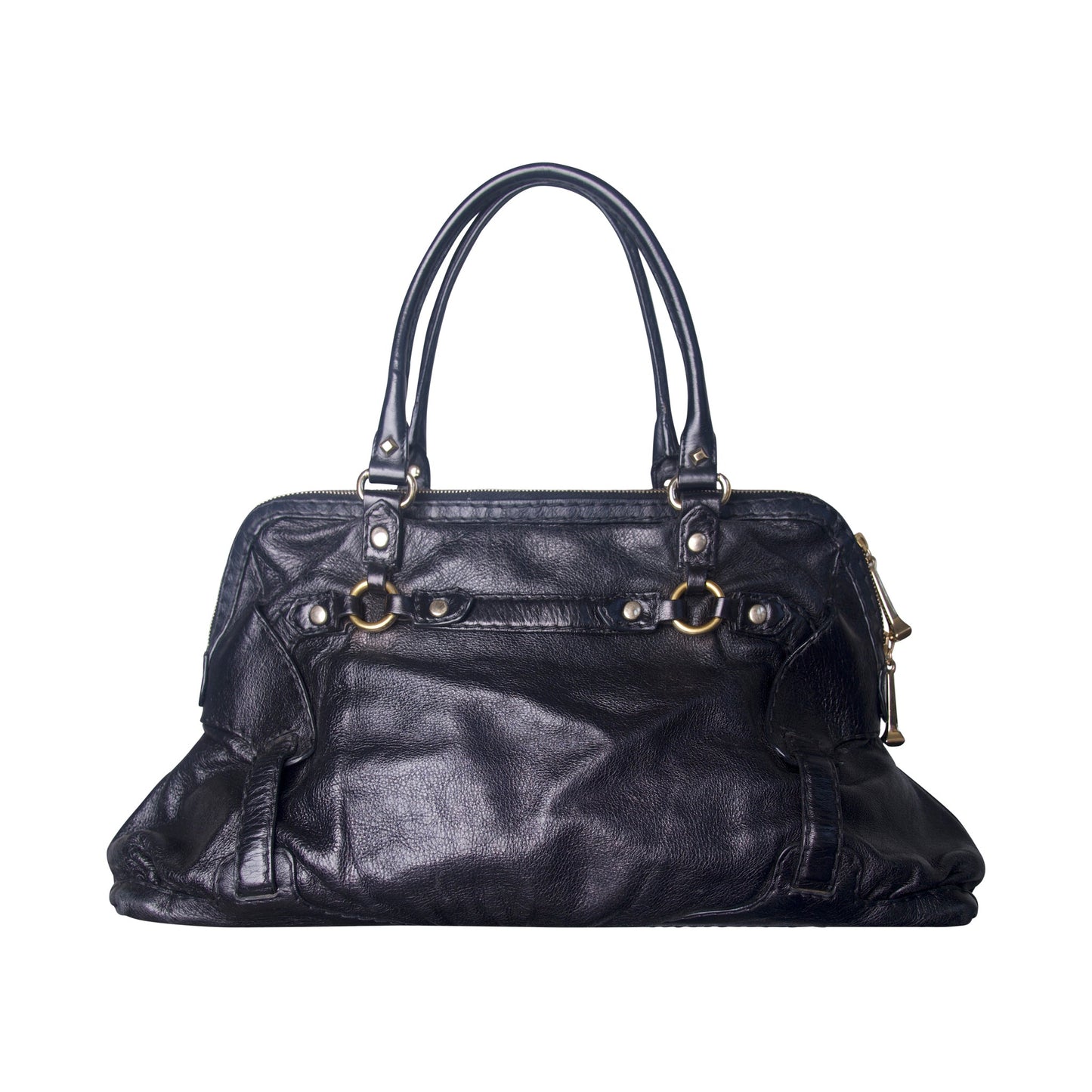 Gucci Horsebit Gold Hardware Black Leather Handbag | O/S, Multicoloured