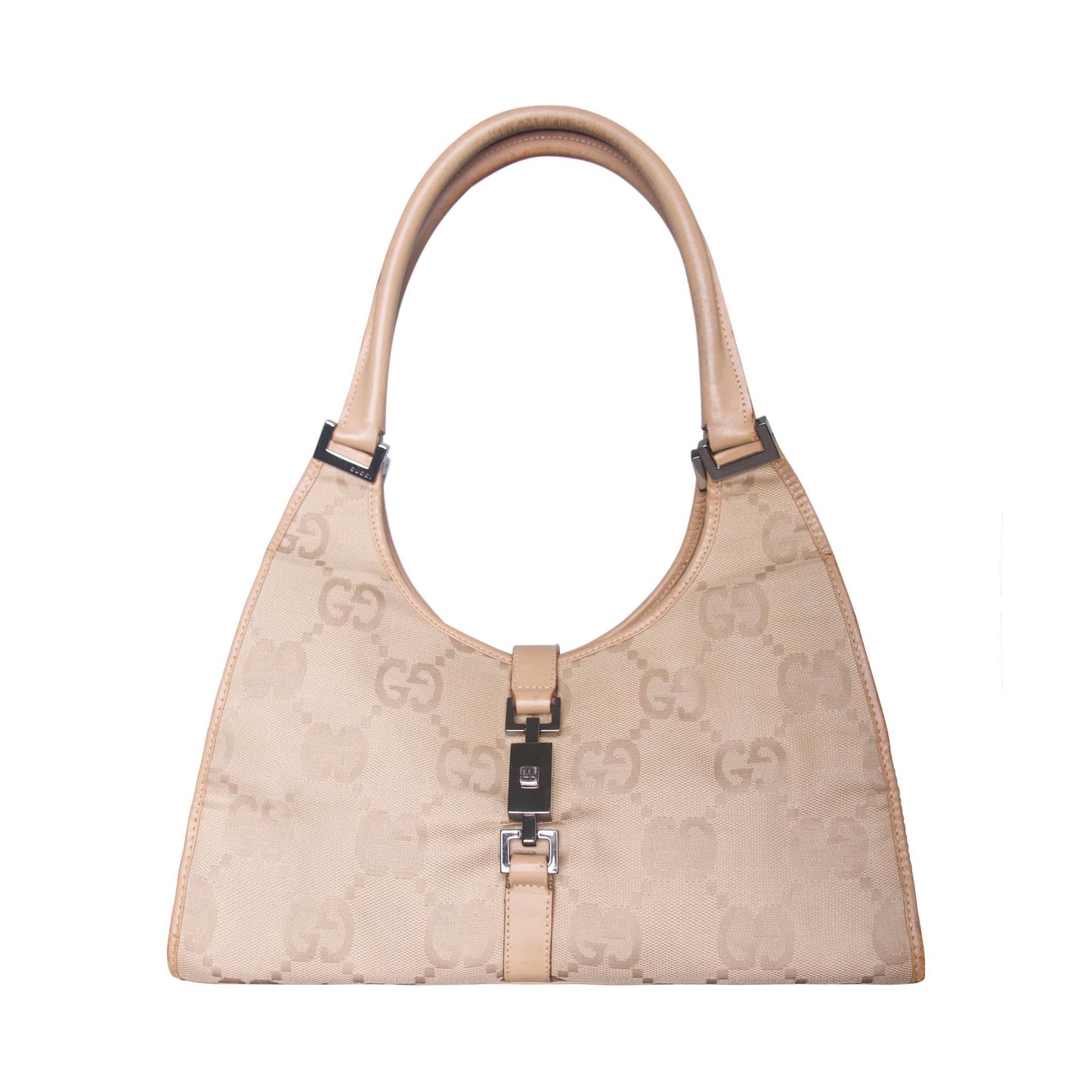 Gucci GG Canvas Beige Jackie 1961 Handbag | O/S, Beige