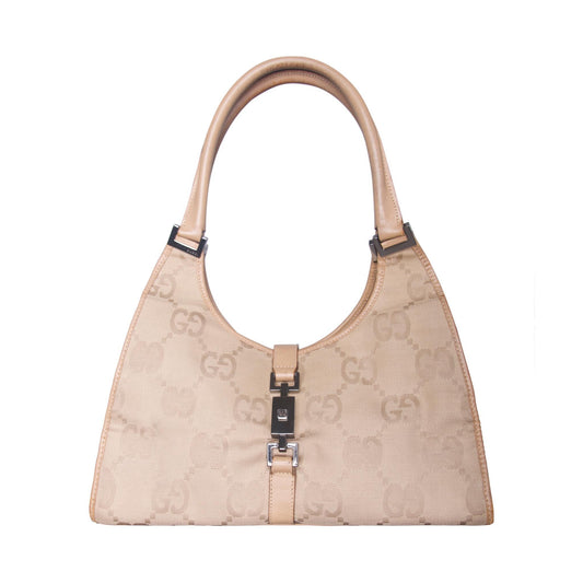 Gucci GG Canvas Beige Jackie 1961 Handbag | O/S, Beige
