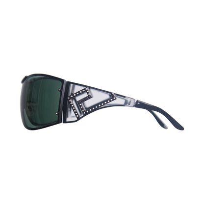 Versace 9025 Swarvoski Detailed Oversized Frames | O/S, Multicoloured