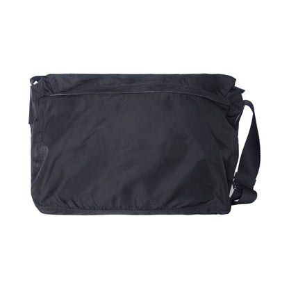 Prada Tessuto Nylon Black Buckled Crossbody Messenger Bag | O/S, Black