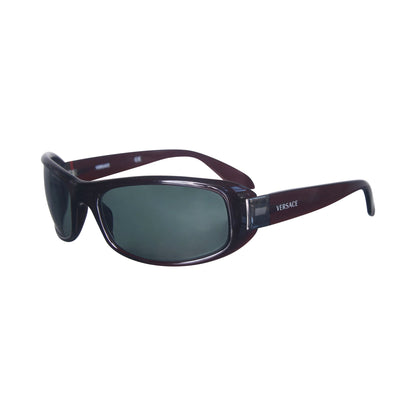 Versace 4043 Black Acetate Square Wraparound Sunglasses | O/S, Multicoloured