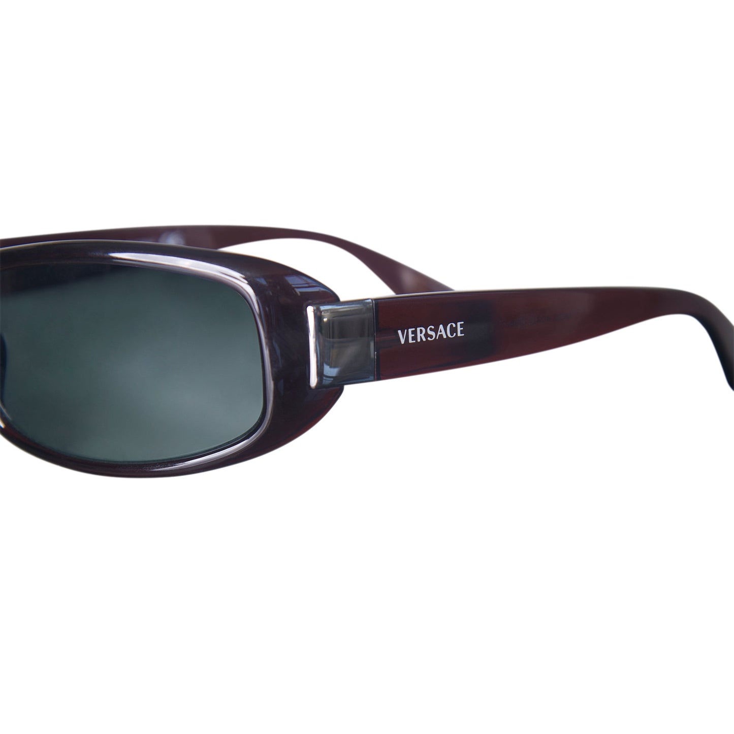 Versace 4043 Black Acetate Square Wraparound Sunglasses | O/S, Multicoloured