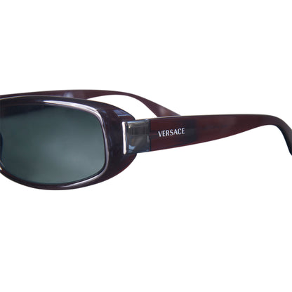 Versace 4043 Black Acetate Square Wraparound Sunglasses | O/S, Multicoloured