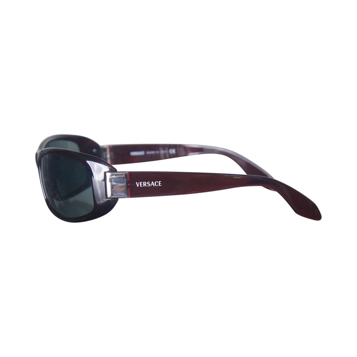Versace 4043 Black Acetate Square Wraparound Sunglasses | O/S, Multicoloured