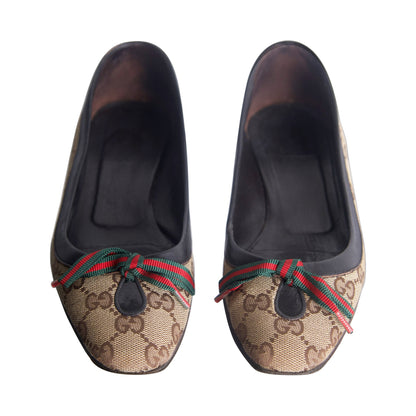 Gucci Mayfair GG Monogram Canvas Ballerina Flats | UK 2.5, Multicoloured
