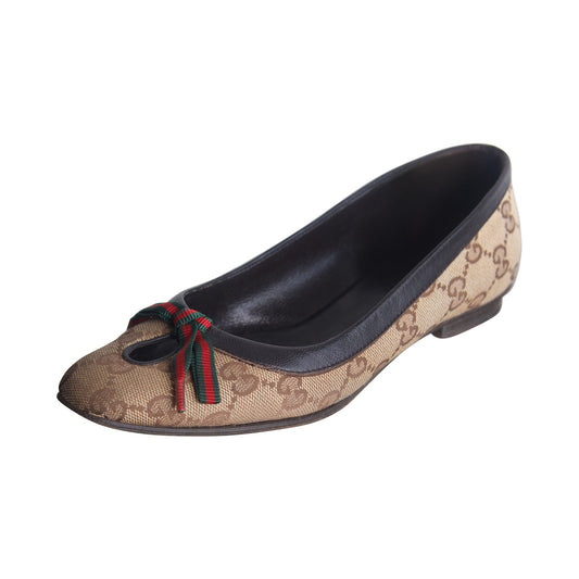Gucci Mayfair GG Monogram Canvas Ballerina Flats | UK 2.5, Multicoloured