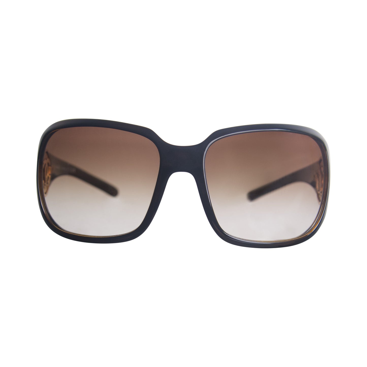 2007 Chanel 6023 Gold Embelem Oversized Brown Frame Sunglasses | O/S, Multicoloured