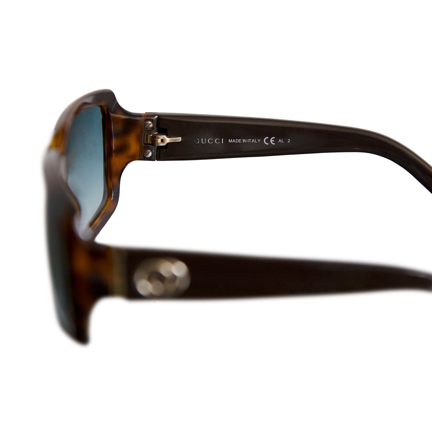 Gucci GG 3506/S Brown Tortoise Shell Block Frame Sunglasses