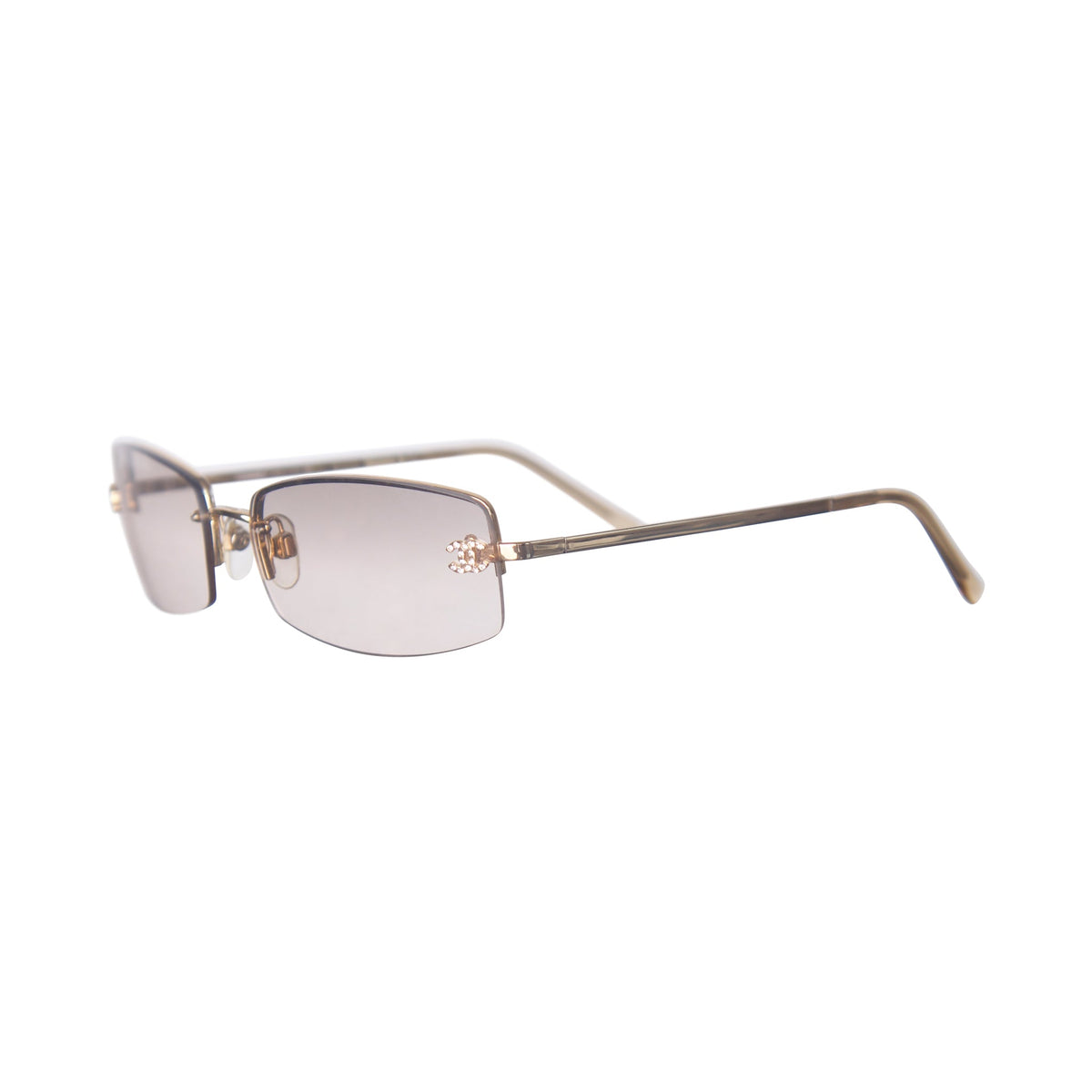 Chanel 4093-B Rimless Tinted CC Sunglasses | O/S, Multicoloured
