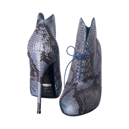 Gucci Python Leather Lace Up Booties (UK 4.5) | ONE SIZE, Multicoloured