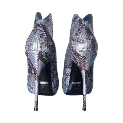 Gucci Python Leather Lace Up Booties (UK 4.5) | ONE SIZE, Multicoloured