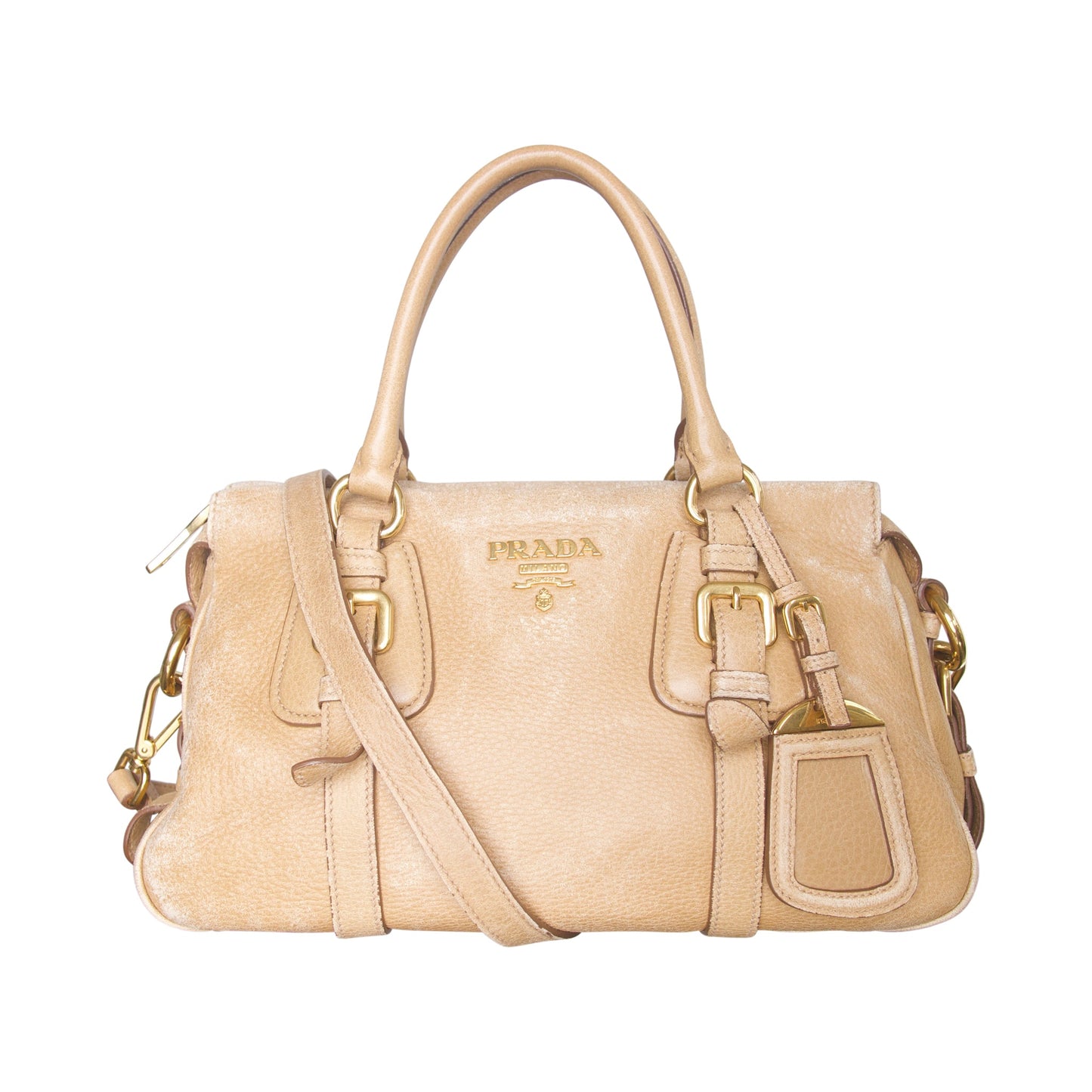 2000's Prada Vitello Leather Bowler Bag | O/S, Multicoloured