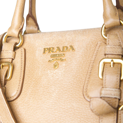 2000's Prada Vitello Leather Bowler Bag | O/S, Multicoloured