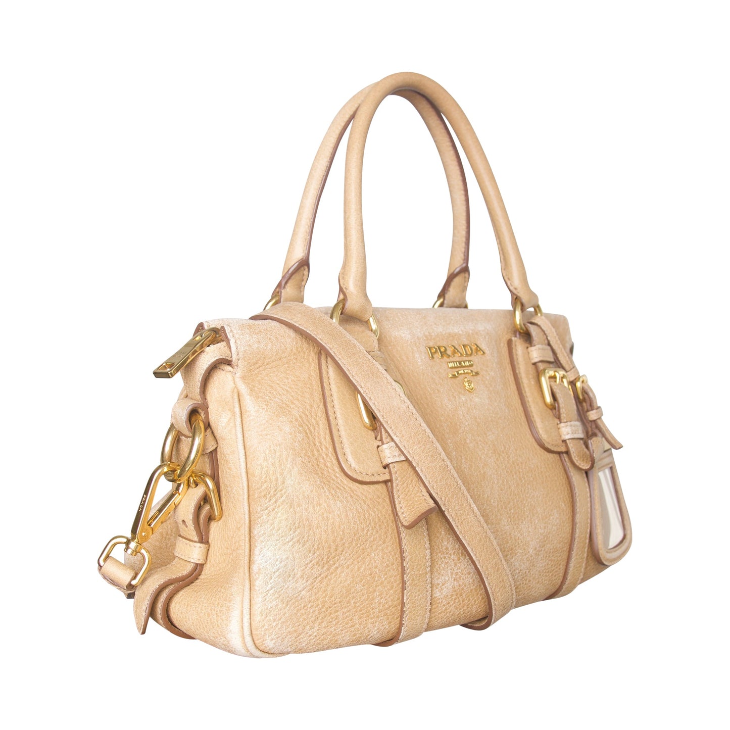 2000's Prada Vitello Leather Bowler Bag | O/S, Multicoloured