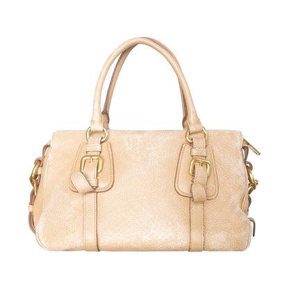 2000's Prada Vitello Leather Bowler Bag | O/S, Multicoloured